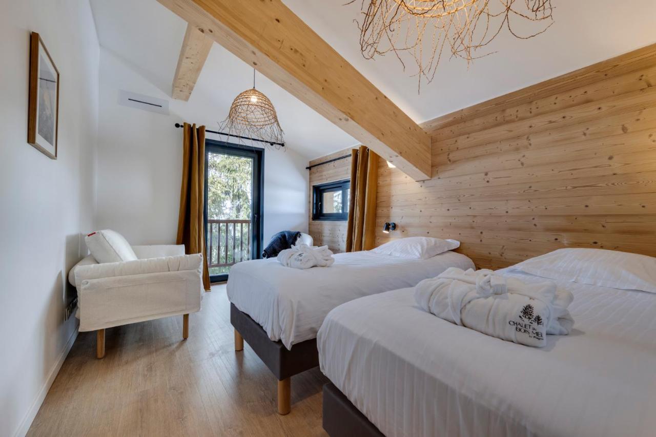 Chalet Du Bois Melay - Piscine - Proche Pistes - 15 Personnes ラ・プラーニュ エクステリア 写真